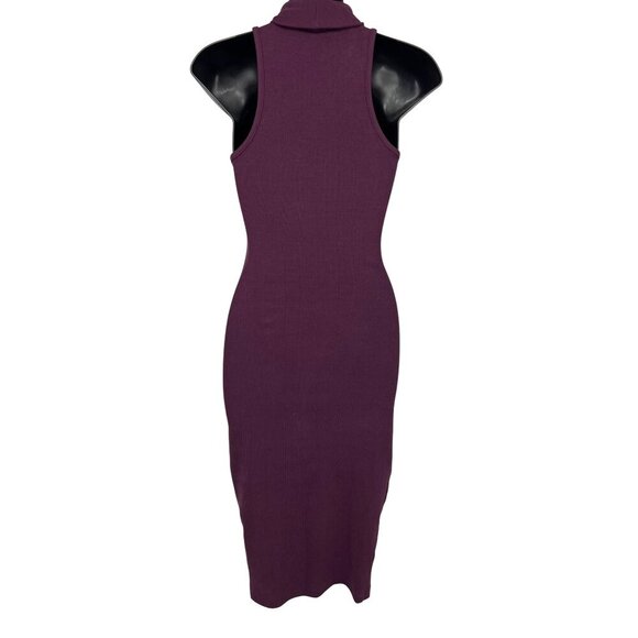 Zara Womens Plum Bodycon Turtleneck Sleeves Dress Size Small Women NWT New - Picture 4 of 7